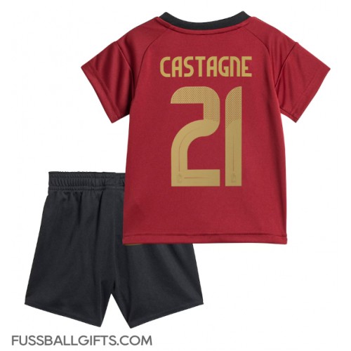 Belgien Timothy Castagne #21 Fußballbekleidung Heimtrikot Kinder EM 2024 Kurzarm (+ kurze hosen)